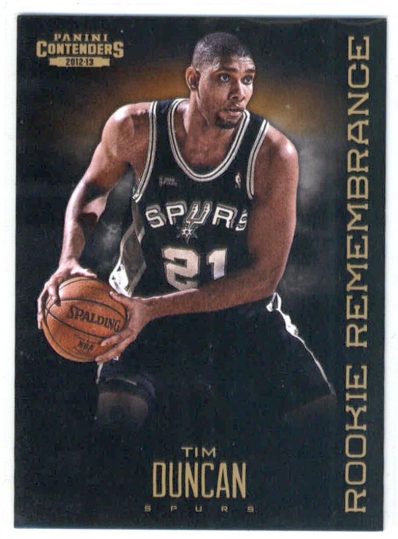 Basketball NBA 2012-13 Contenders Rookie Remembrance #13 Tim Duncan  Spurs