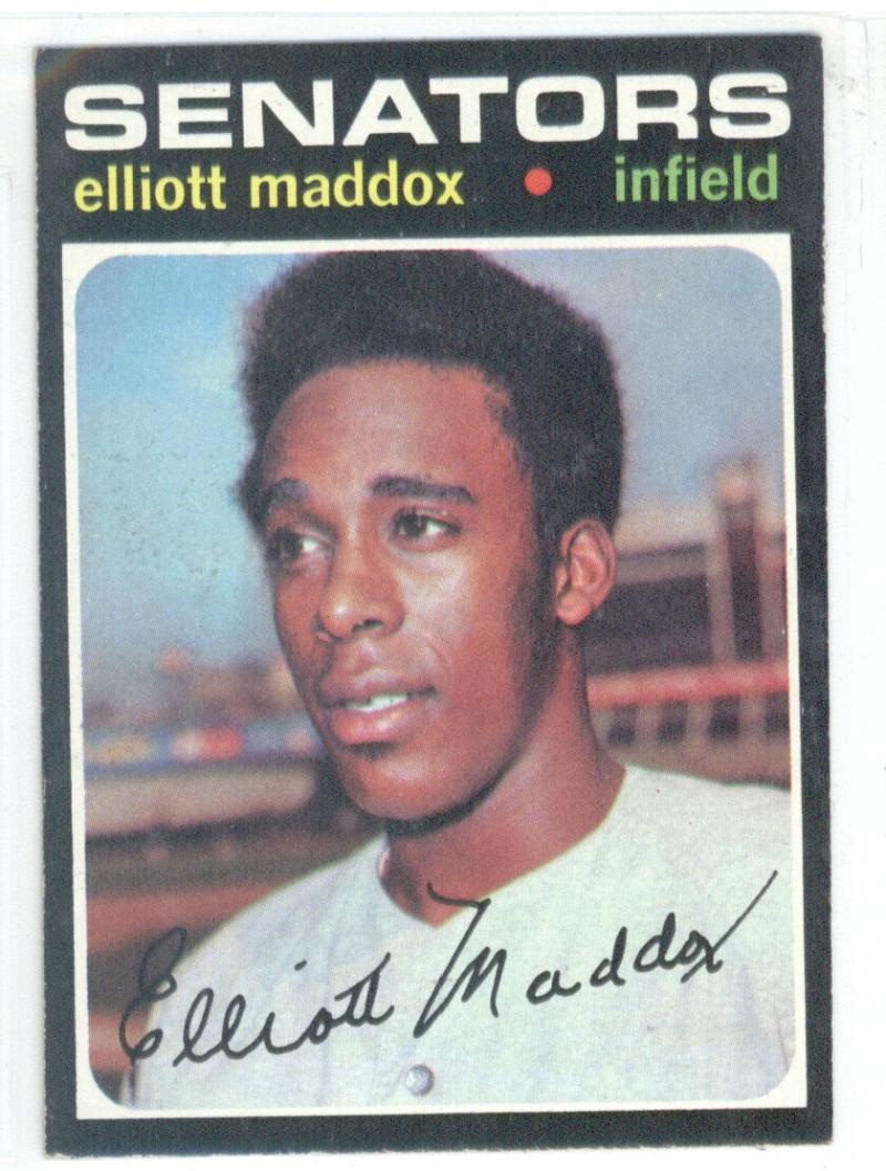 Baseball MLB 1971 Topps #11 Elliott Maddox  RC Senators